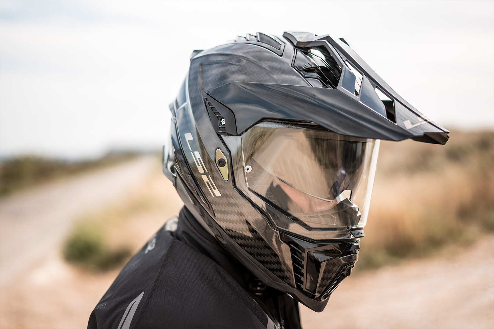 LS2 casco moto trail MX 701C Explorer Carbono 06